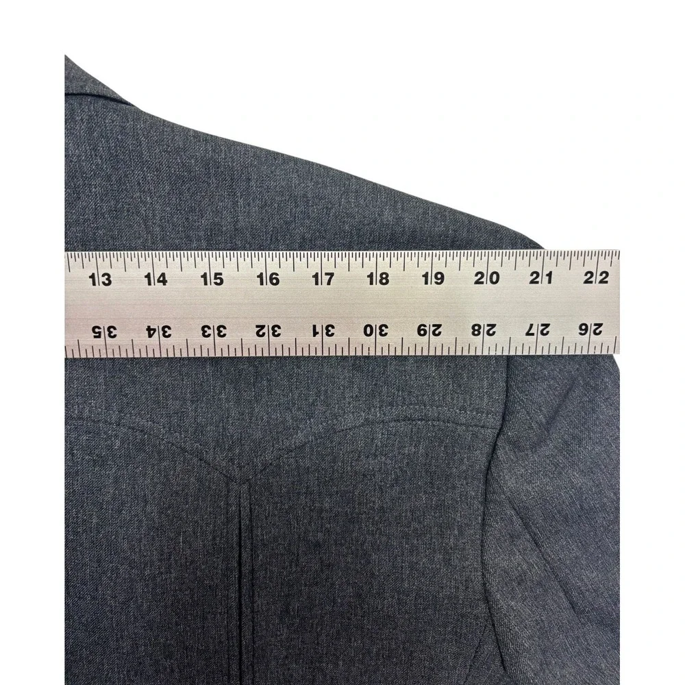 vtg Circle S 50R Gray Western Blazer Jacket Sport Suit Coat Cowboy USA Knit